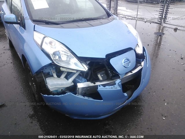 1N4AZ0CP0DC415431 - 2013 NISSAN LEAF S/SV/SL BLUE photo 6