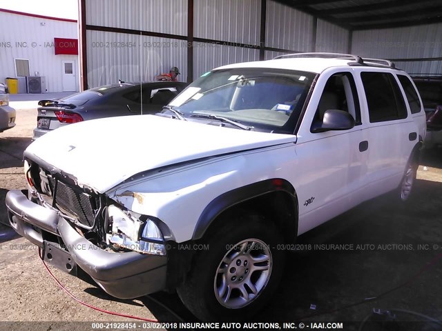 1B4HR38N12F148424 - 2002 DODGE DURANGO SPORT/SXT WHITE photo 2