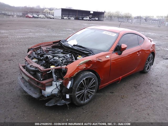 JF1ZNAA15E8709429 - 2014 TOYOTA SCION FR-S ნარინჯისფერი ფოტო 2