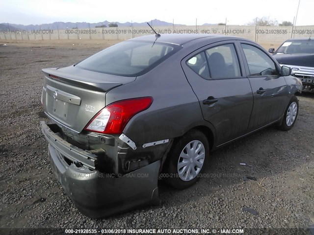 3N1CN7AP4HL817427 - 2017 NISSAN VERSA S/S PLUS/SV/SL BROWN photo 4