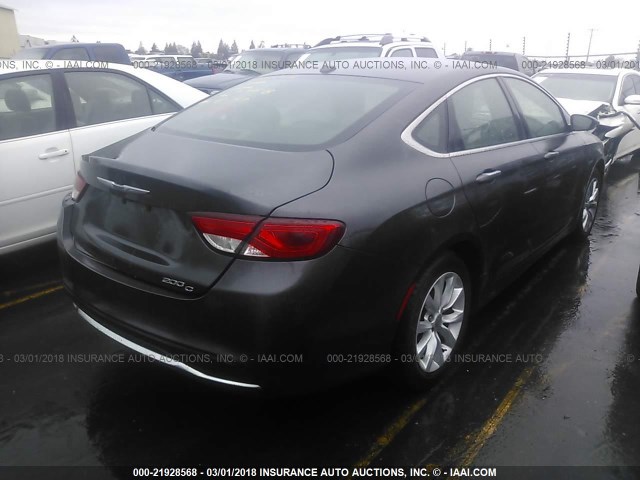 1C3CCCCB6FN544280 - 2015 CHRYSLER 200 C GRAY photo 4