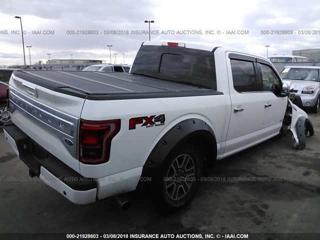 1FTEW1EG6GFB98946 - 2016 FORD F150 SUPERCREW WHITE photo 4