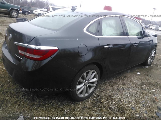 1G4PP5SK4D4134476 - 2013 BUICK VERANO BLACK photo 4