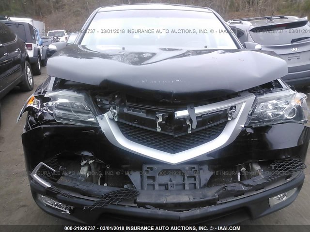 2HNYD2H63BH508449 - 2011 ACURA MDX TECHNOLOGY BLACK photo 6