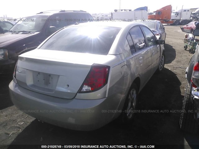 1G8AL52F94Z171366 - 2004 SATURN ION LEVEL 3 GOLD photo 4