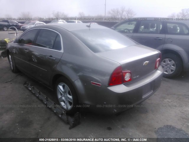 1G1ZB5E1XBF169080 - 2011 CHEVROLET MALIBU LS 棕色 照片 3