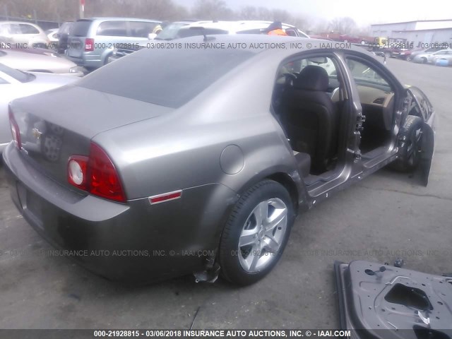 1G1ZB5E1XBF169080 - 2011 CHEVROLET MALIBU LS 棕色 照片 4