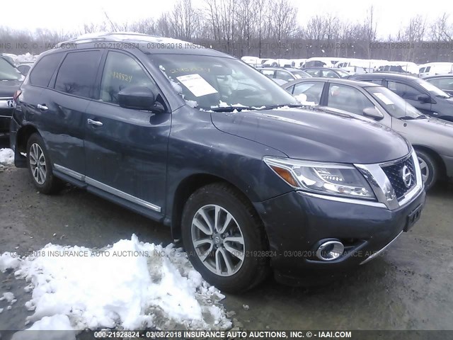 5N1AR2MMXEC721740 - 2014 NISSAN PATHFINDER S/SV/SL/PLATINUM 蓝色 照片 1