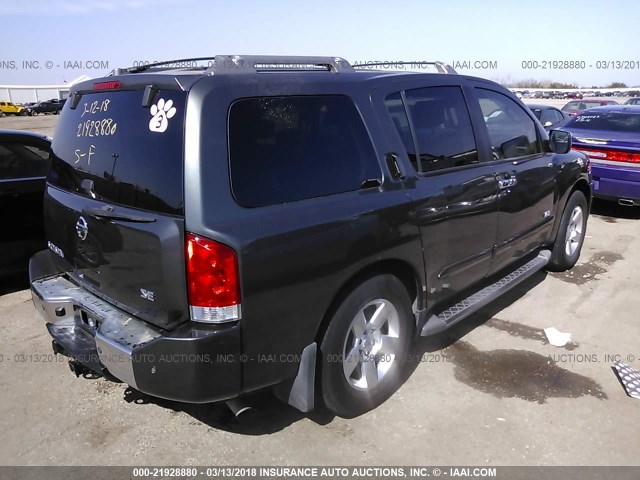 5N1BA08A27N712828 - 2007 NISSAN ARMADA SE/LE GRAY photo 4