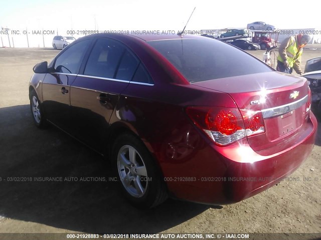 1G1PE5SC3C7120528 - 2012 CHEVROLET CRUZE LT RED photo 3