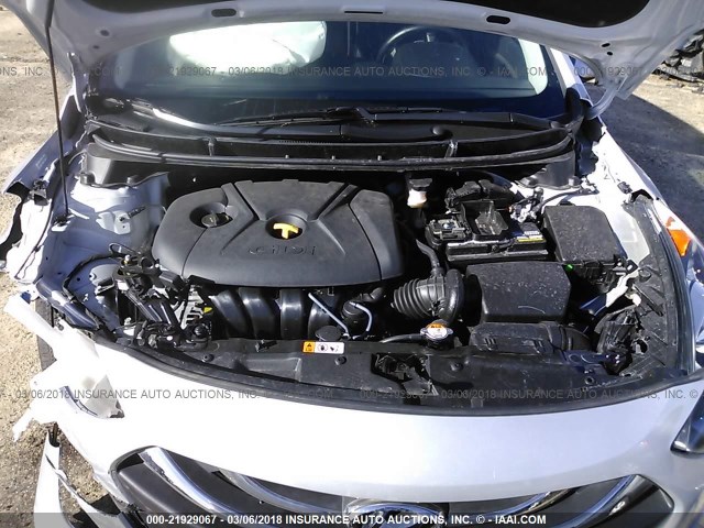 KMHD35LH8EU200000 - 2014 HYUNDAI ELANTRA GT SILVER photo 10