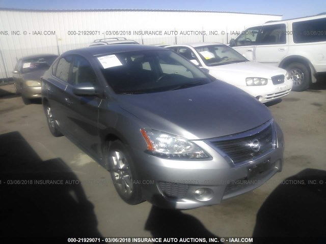 3N1AB7AP1EY223702 - 2014 NISSAN SENTRA S/SV/SR/SL GRAY photo 1