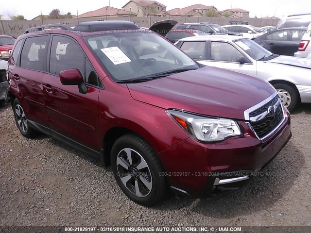 JF2SJAGCXHH812965 - 2017 SUBARU FORESTER 2.5I PREMIUM RED photo 1