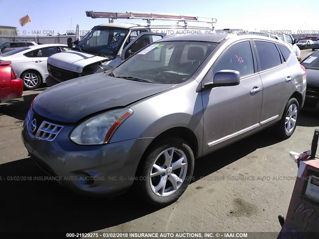 JN8AS5MV7BW283549 - 2011 NISSAN ROGUE S/SV/KROM GRAY photo 2