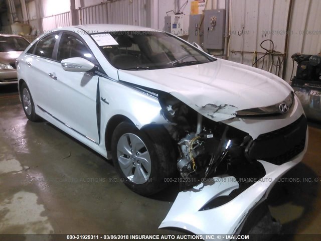 KMHEC4A43FA139480 - 2015 HYUNDAI SONATA HYBRID/LIMITED WHITE photo 6