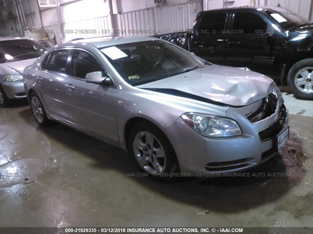 1G1ZH57B78F255072 - 2008 CHEVROLET MALIBU 1LT SILVER photo 1
