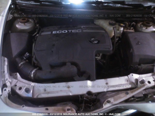 1G1ZH57B78F255072 - 2008 CHEVROLET MALIBU 1LT SILVER photo 10