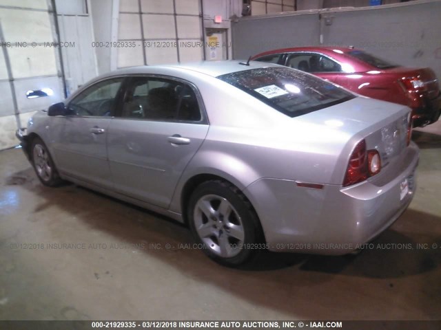 1G1ZH57B78F255072 - 2008 CHEVROLET MALIBU 1LT SILVER photo 3