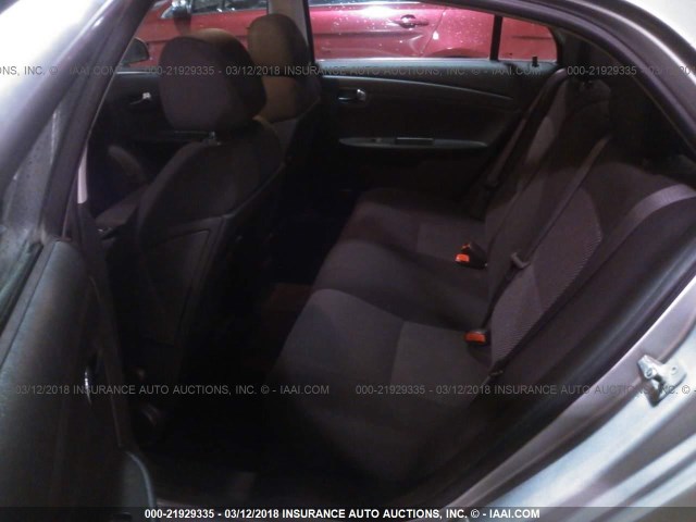 1G1ZH57B78F255072 - 2008 CHEVROLET MALIBU 1LT SILVER photo 8