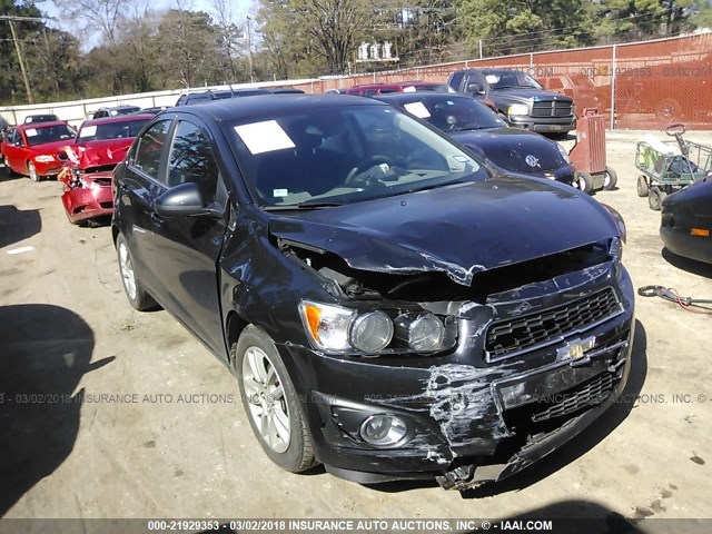 1G1JC5SH9D4188584 - 2013 CHEVROLET SONIC LT BLACK photo 1