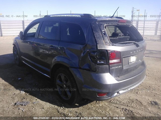 3C4PDCGB0FT543629 - 2015 DODGE JOURNEY CROSSROAD GRAY photo 3