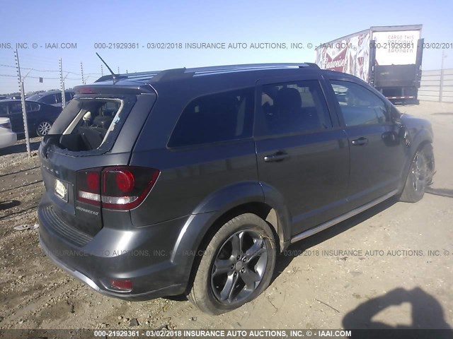 3C4PDCGB0FT543629 - 2015 DODGE JOURNEY CROSSROAD GRAY photo 4