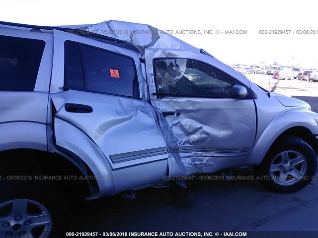 1D4HD48NX4F133871 - 2004 DODGE DURANGO SLT SILVER photo 6