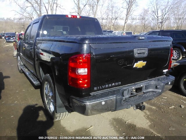 3GCPCTE02DG311849 - 2013 CHEVROLET SILVERADO C1500 LTZ BLACK photo 3