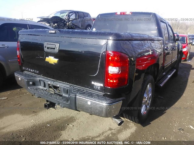 3GCPCTE02DG311849 - 2013 CHEVROLET SILVERADO C1500 LTZ BLACK photo 4