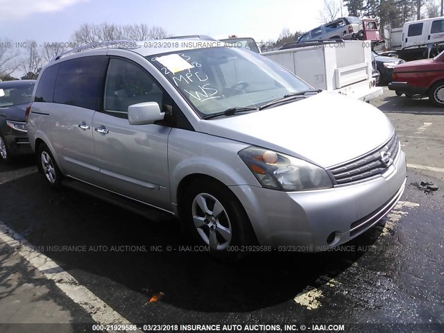 5N1BV28U28N109843 - 2008 NISSAN QUEST S/SE/SL SILVER photo 1