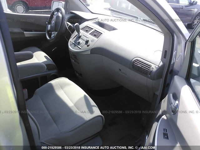 5N1BV28U28N109843 - 2008 NISSAN QUEST S/SE/SL SILVER photo 5