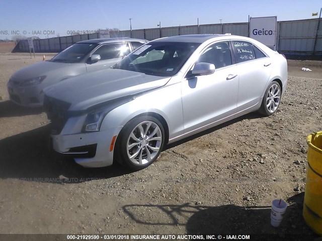 1G6AB5SA4F0134524 - 2015 CADILLAC ATS LUXURY SILVER photo 2