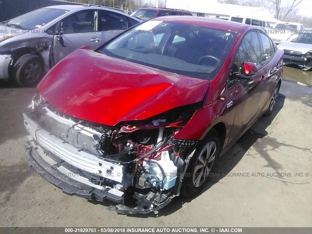 JTDKARFP9H3002516 - 2017 TOYOTA PRIUS PRIME  红色 照片 2