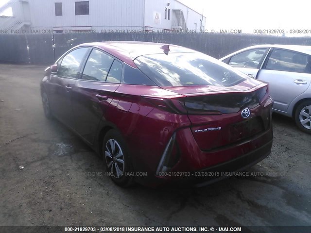 JTDKARFP9H3002516 - 2017 TOYOTA PRIUS PRIME  红色 照片 3