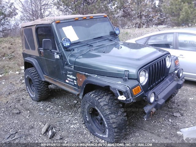 1J4FA49S02P716954 - 2002 JEEP WRANGLER / TJ SPORT GREEN photo 1