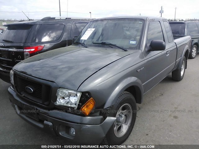 1FTYR14U94PA95893 - 2004 FORD RANGER SUPER CAB GRAY photo 2