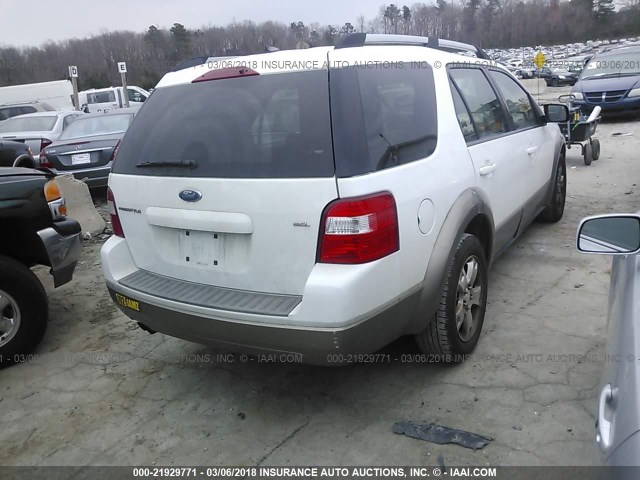 1FMDK02187GA16123 - 2007 FORD FREESTYLE SEL WHITE photo 4