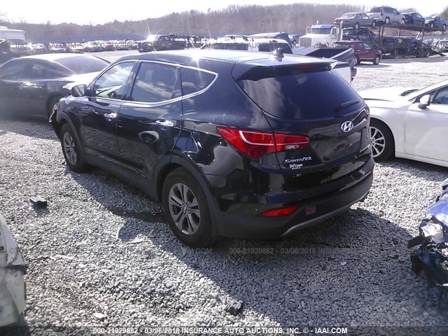 5XYZUDLBXDG053241 - 2013 HYUNDAI SANTA FE SPORT  BLACK photo 3