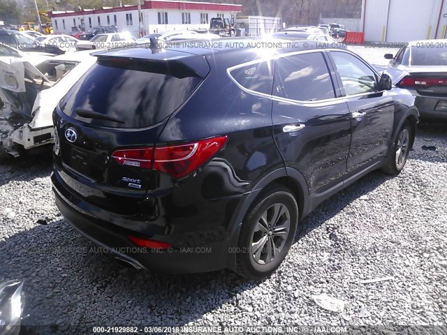 5XYZUDLBXDG053241 - 2013 HYUNDAI SANTA FE SPORT  BLACK photo 4