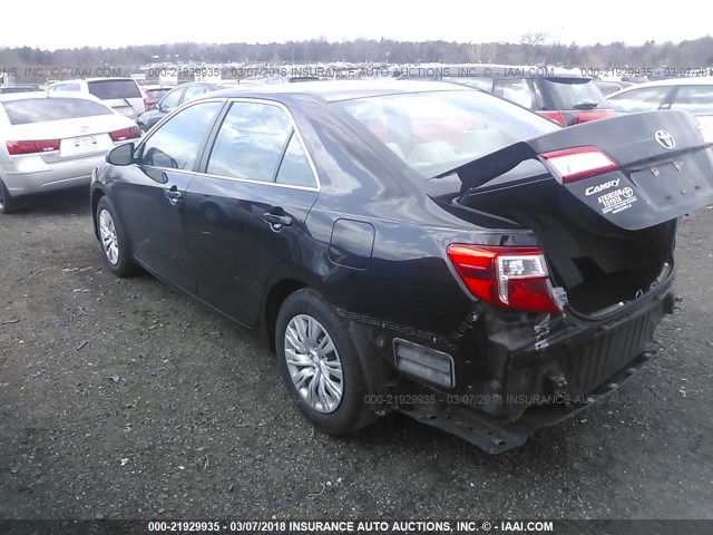 4T4BF1FK0CR236152 - 2012 TOYOTA CAMRY SE/LE/XLE BLACK photo 3