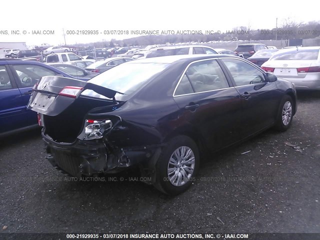 4T4BF1FK0CR236152 - 2012 TOYOTA CAMRY SE/LE/XLE BLACK photo 4