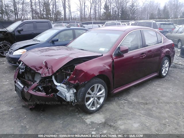 4S3BMBC67D3042971 - 2013 SUBARU LEGACY 2.5I PREMIUM RED photo 2