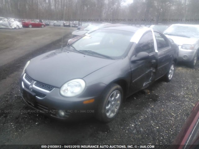 1B3ES56C44D500208 - 2004 DODGE NEON SXT GRAY photo 2