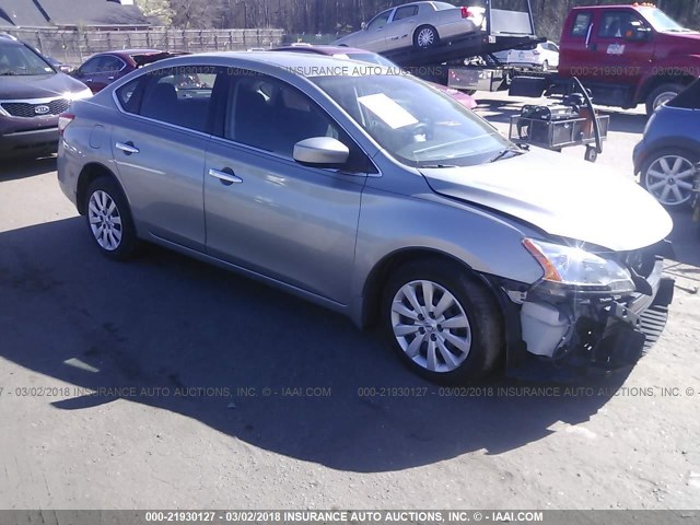 3N1AB7AP8DL630461 - 2013 NISSAN SENTRA S/SV/SR/SL SILVER photo 1