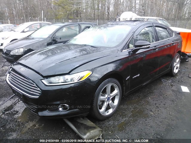 3FA6P0LU1DR338927 - 2013 FORD FUSION SE HYBRID BLACK photo 2