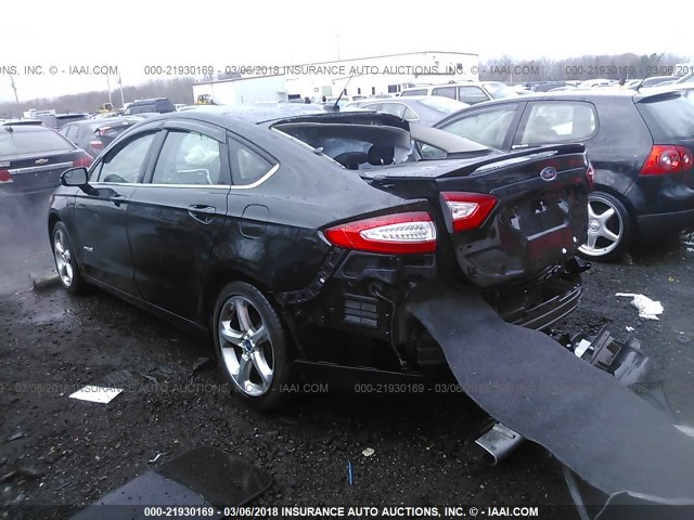 3FA6P0LU1DR338927 - 2013 FORD FUSION SE HYBRID BLACK photo 3