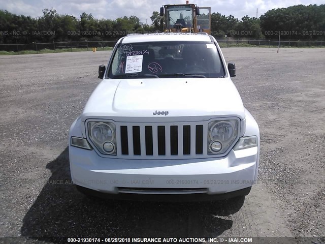 1C4PJLAK7CW120750 - 2012 JEEP LIBERTY SPORT WHITE photo 6