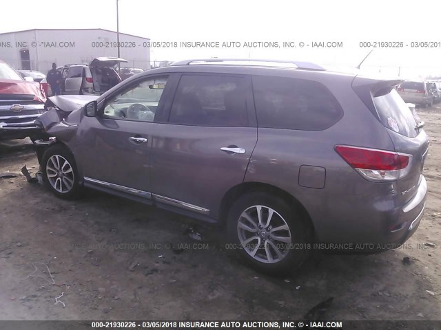 5N1AR2MN3DC621602 - 2013 NISSAN PATHFINDER S/SV/SL/PLATINUM Pewter photo 3