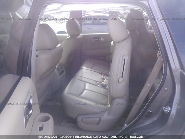 5N1AR2MN3DC621602 - 2013 NISSAN PATHFINDER S/SV/SL/PLATINUM 锡色 照片 8