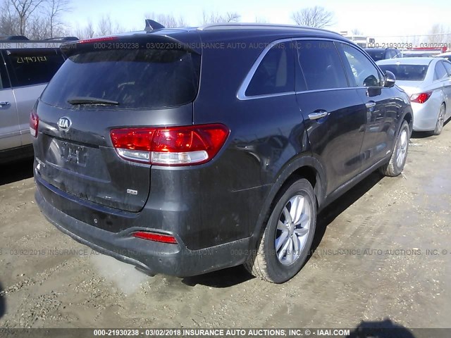 5XYPGDA38GG046366 - 2016 KIA SORENTO LX/L GRAY photo 4